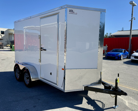 New 2026 Rock Solid Cargo 6x12 7K Double Rear Doors Cargo / Enclosed Trailer