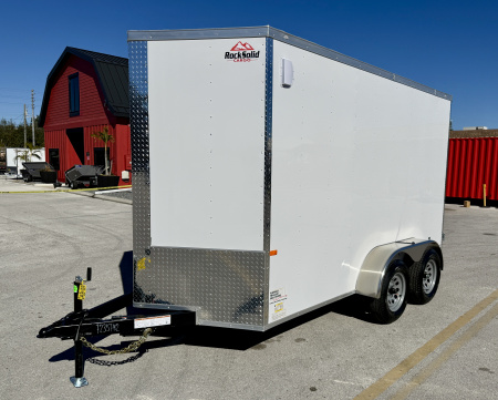 New 2026 Rock Solid Cargo 6x12 7K Double Rear Doors Cargo / Enclosed Trailer