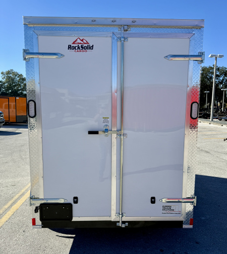New 2026 Rock Solid Cargo 6x12 7K Double Rear Doors Cargo / Enclosed Trailer