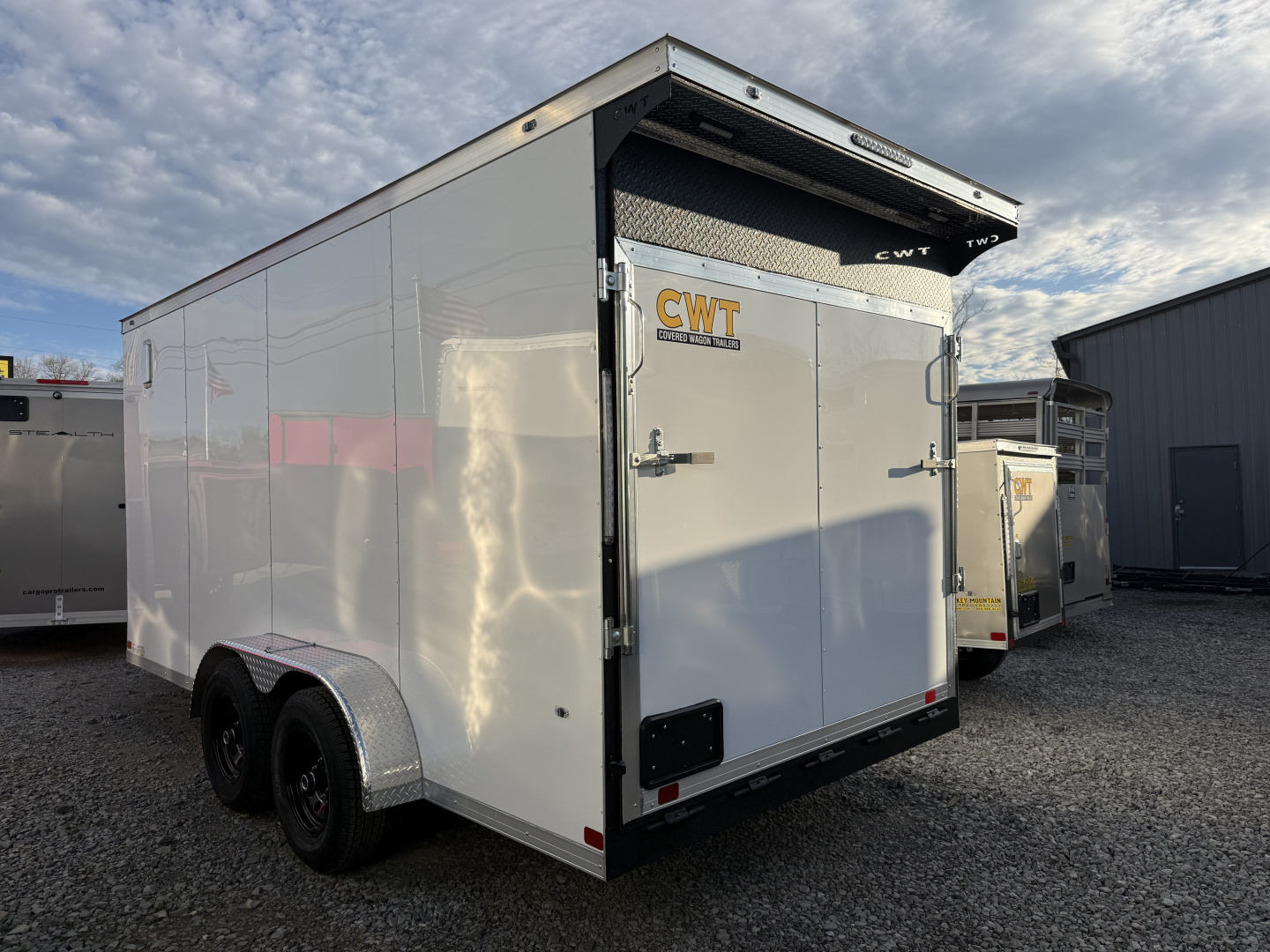 New 2026 Covered Wagon Trailers 7X16 TA2 POLY 7' REAR SPOILER Cargo / Enclosed Trailer
