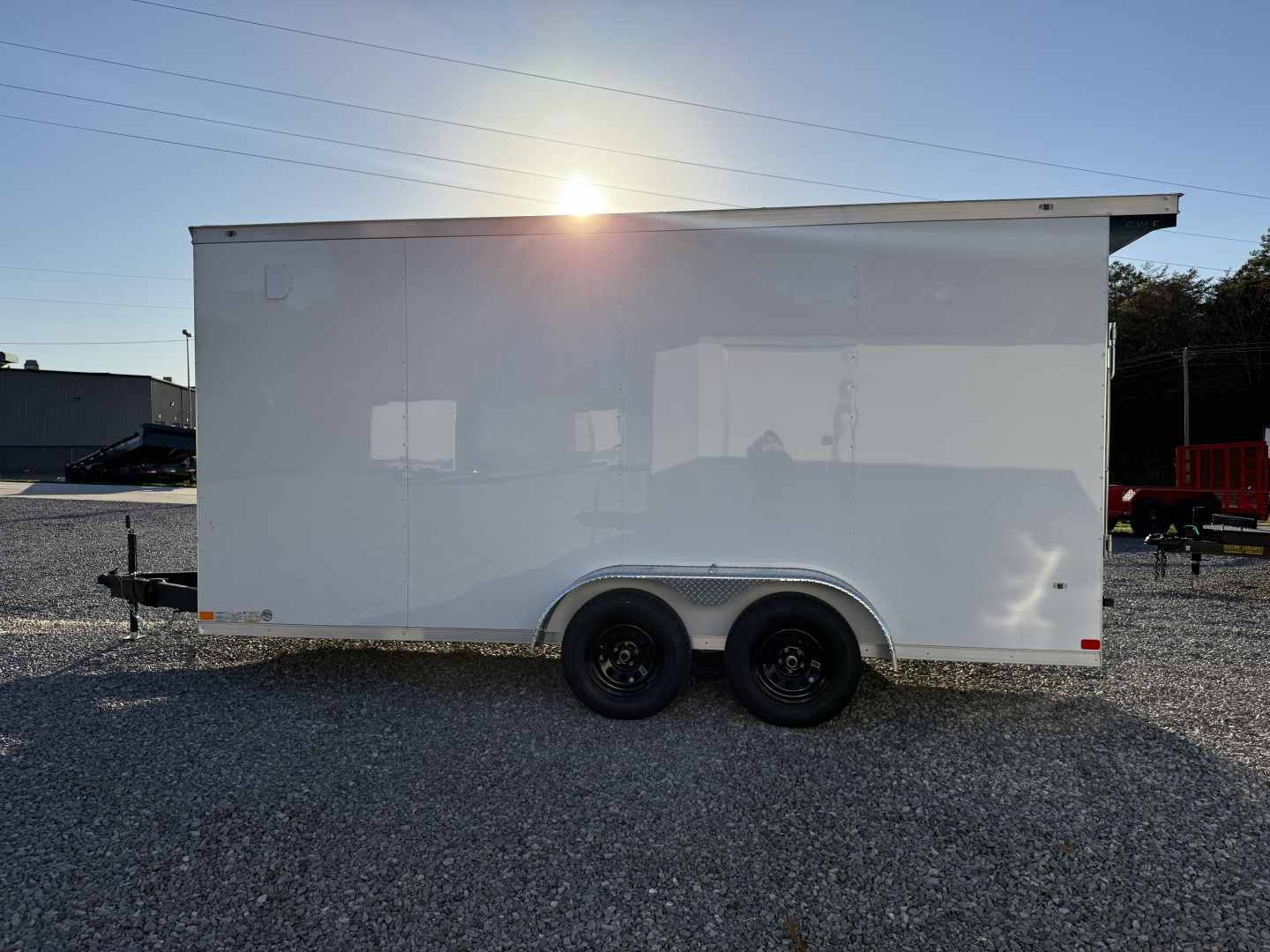 New 2026 Covered Wagon Trailers 7X16 TA2 POLY 7' REAR SPOILER Cargo / Enclosed Trailer