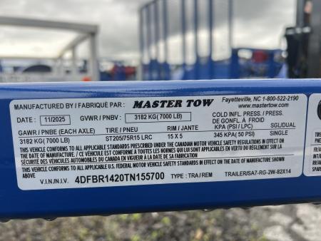 New 2026 Master Tow 6.10X14 7K Tube Top Utility Trailer
