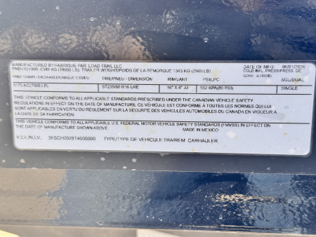 New 2026 Load Trail 7-HD20 Equipment Hauler 14K GVWR