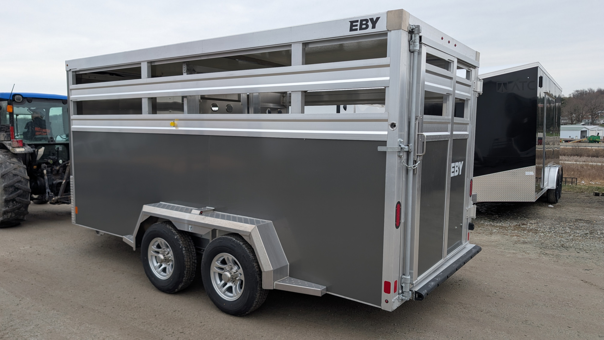 New 2027 EBY 16' Bumper Pull '38 SPECIAL Aluminum Stock Trailer (6'6" H)