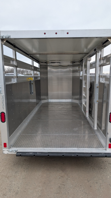 New 2027 EBY 16' Bumper Pull '38 SPECIAL Aluminum Stock Trailer (6'6" H)