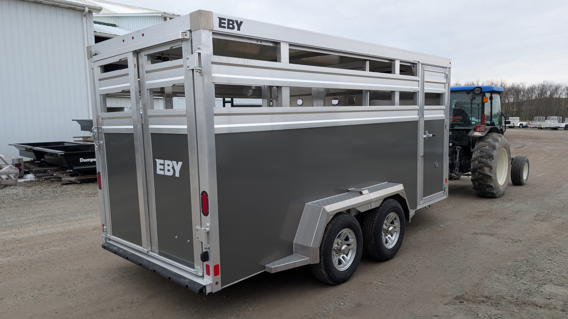 New 2027 EBY 16' Bumper '38 SPECIAL 16' Aluminum Stock Trailer (7' HIGH)