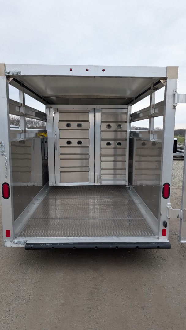 New 2027 EBY 16' Bumper '38 SPECIAL 16' Aluminum Stock Trailer (7' HIGH)