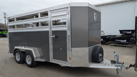 New 2027 EBY 16' Bumper '38 SPECIAL 16' Aluminum Stock Trailer (7' HIGH)