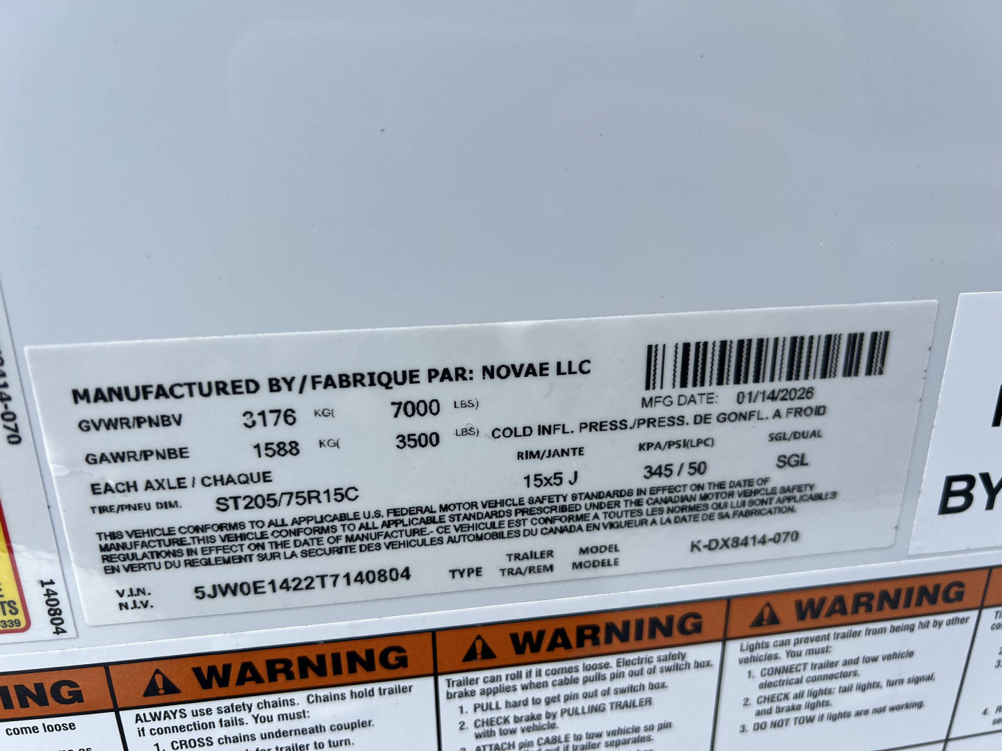 New 2026 Look Trailers 7X14 7K ST-DLX RAMP DOOR Cargo / Enclosed Trailer