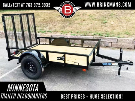 New Top Quality Top Hat 60x8 Open Utility Trailer - Rear Ramp!
