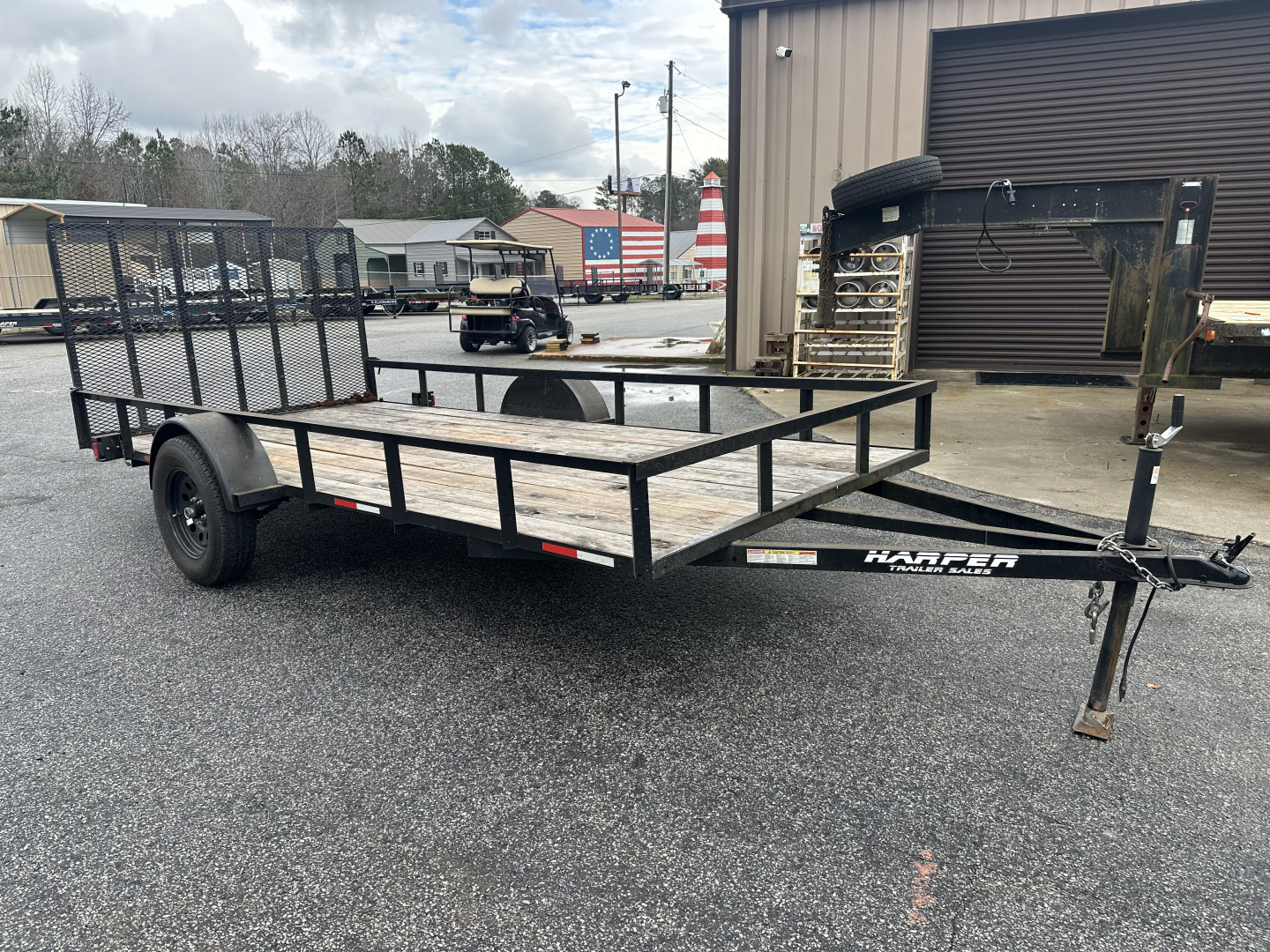 Used USED 2024 6.5X14 SINGLE AXLE UTILITY TRAILER