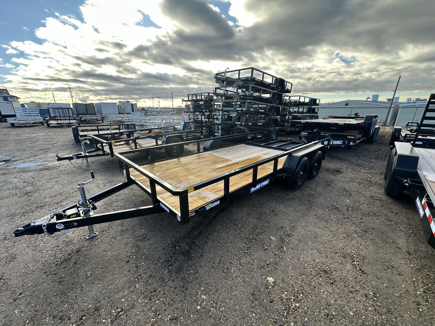 New 2025 Sure-Trac 7X16 7K Tub Top ATV Utility Trailer