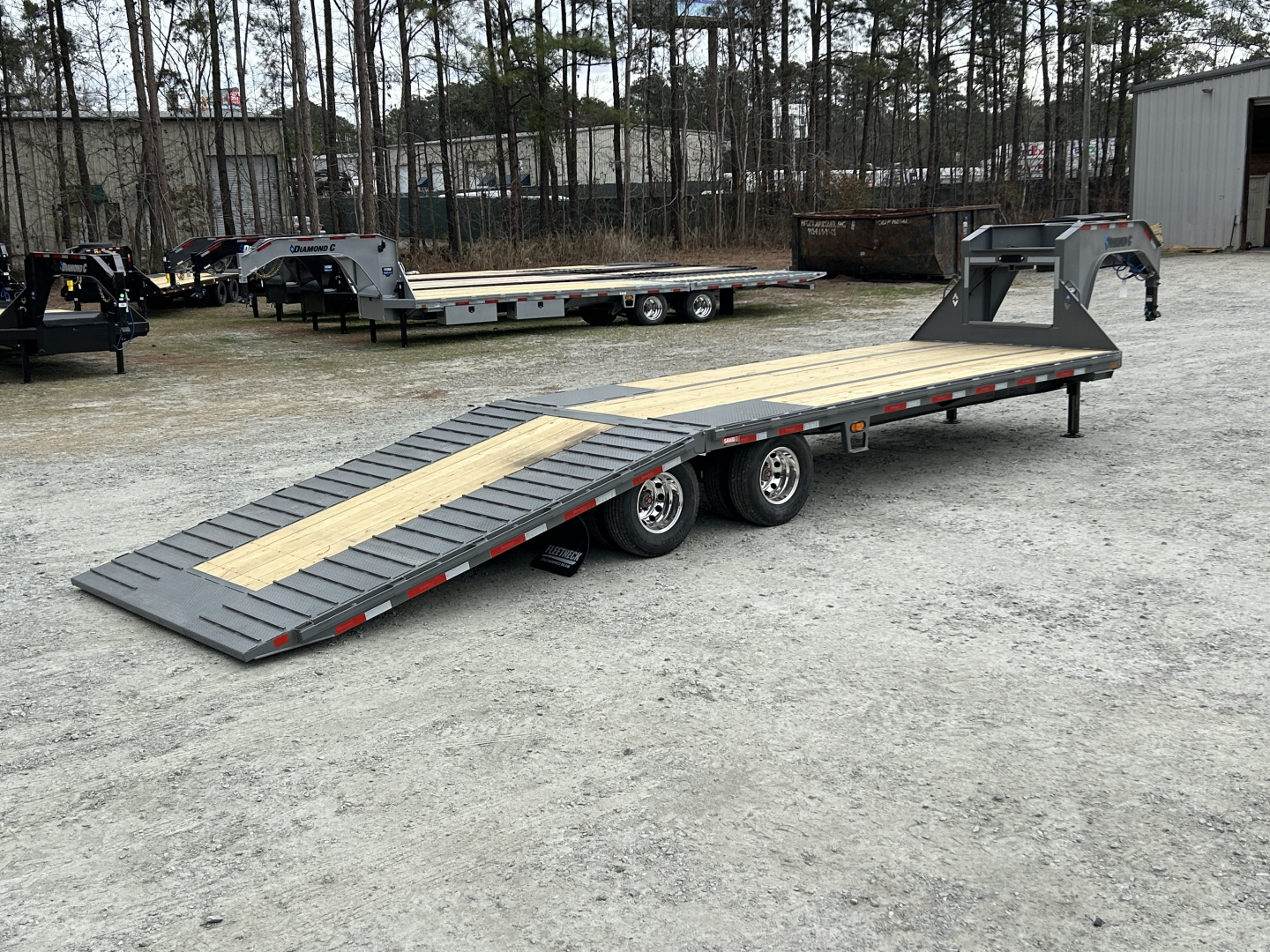 New 2026 Diamond C Trailers FMAX210 Flatbed Trailer (18ft Deck+12ft Dove=30ft ) Hydraulic Jacks & Dovetail