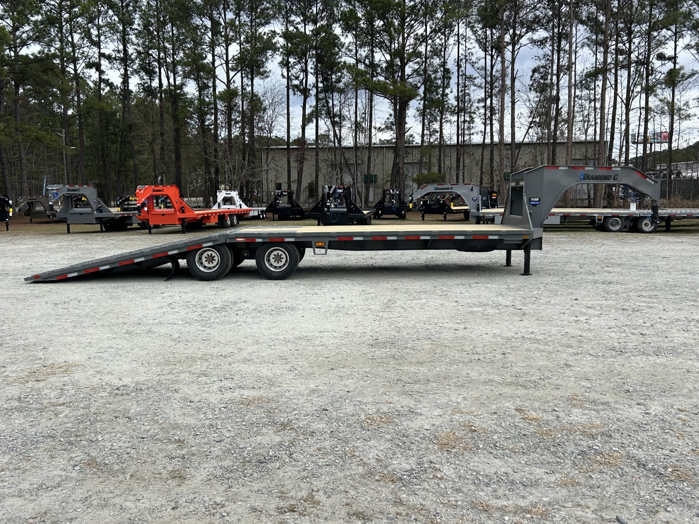 New 2026 Diamond C Trailers FMAX210 Flatbed Trailer (18ft Deck+12ft Dove=30ft ) Hydraulic Jacks & Dovetail
