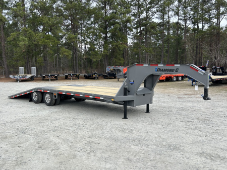 New 2026 Diamond C Trailers FMAX210 Flatbed Trailer (18ft Deck+12ft Dove=30ft ) Hydraulic Jacks & Dovetail