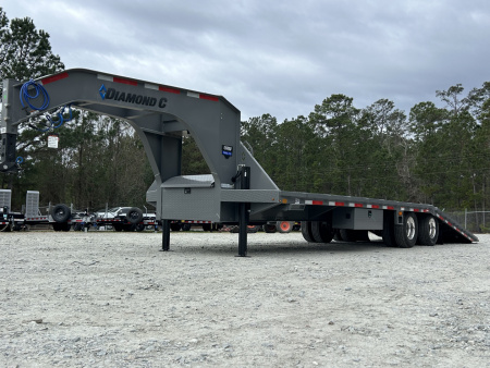 New 2026 Diamond C Trailers FMAX210 Flatbed Trailer (18ft Deck+12ft Dove=30ft ) Hydraulic Jacks & Dovetail