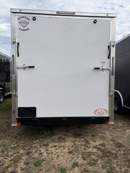 New 2026 Diamond Cargo 7X16 Tandem Axle Cargo / Enclosed Trailer W/ Side Door & Rear Ramp
