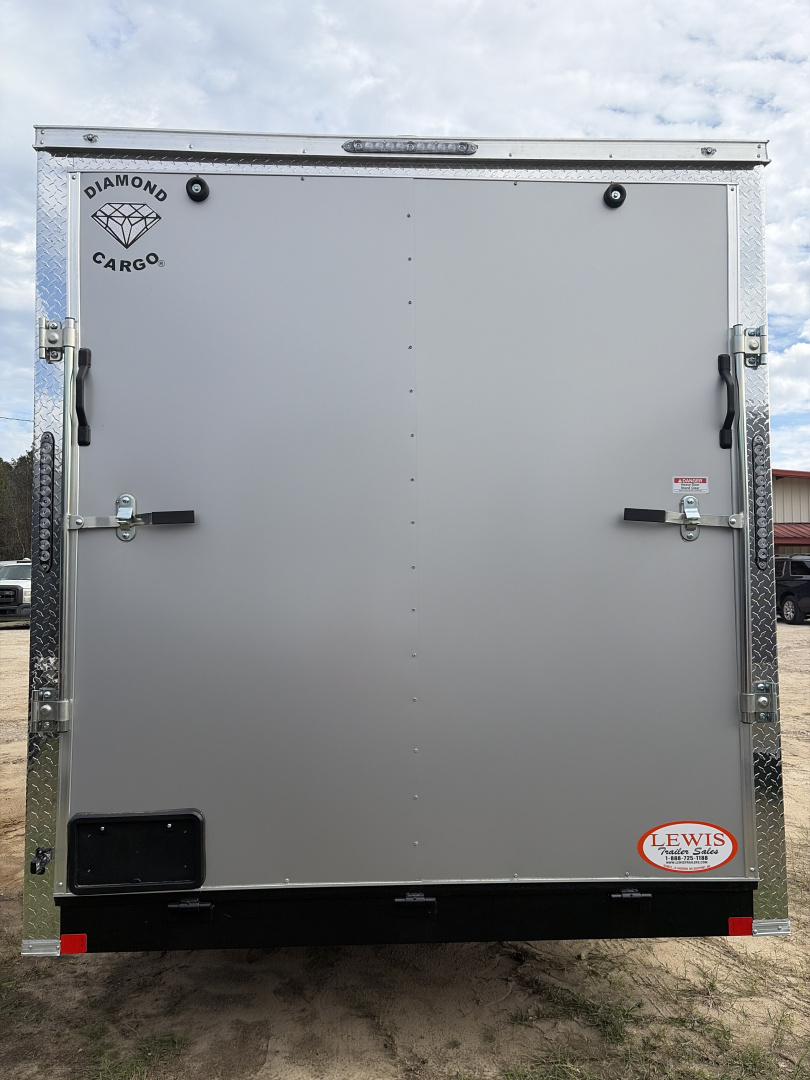 New 2026 Diamond Cargo 7X16 Tandem Axle Cargo / Enclosed Trailer w/ Side Door & Rear Ramp