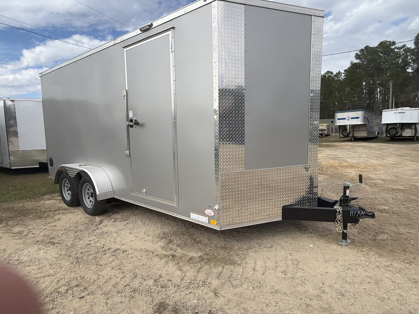 New 2026 Diamond Cargo 7X16 Tandem Axle Cargo / Enclosed Trailer w/ Side Door & Rear Ramp