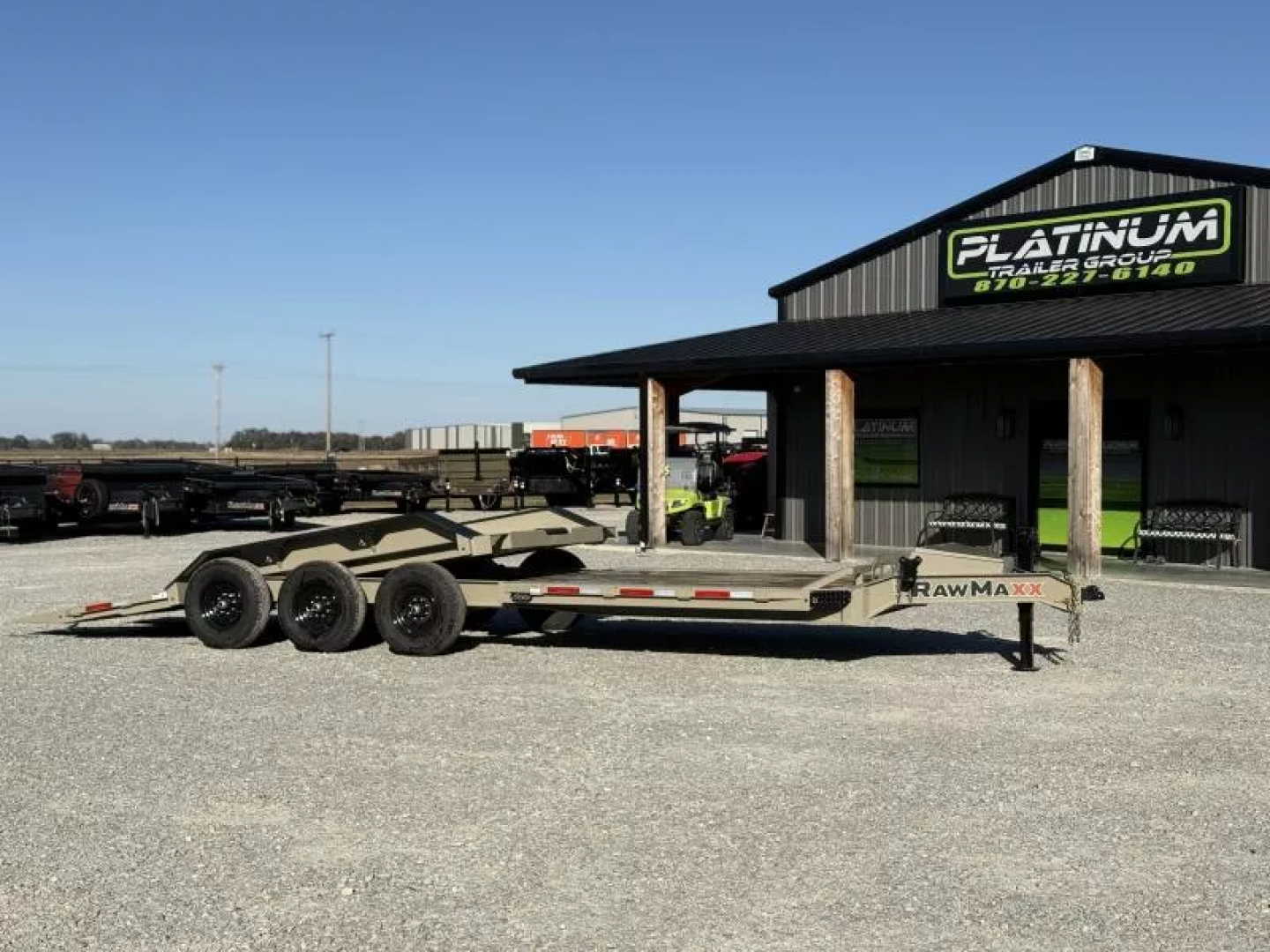 New 2026 RawMaxx G3X 102X26 EQUIPMENT W/RHINO LINED FENDERS 21K GVWR GRAVITY Tilt Trailer