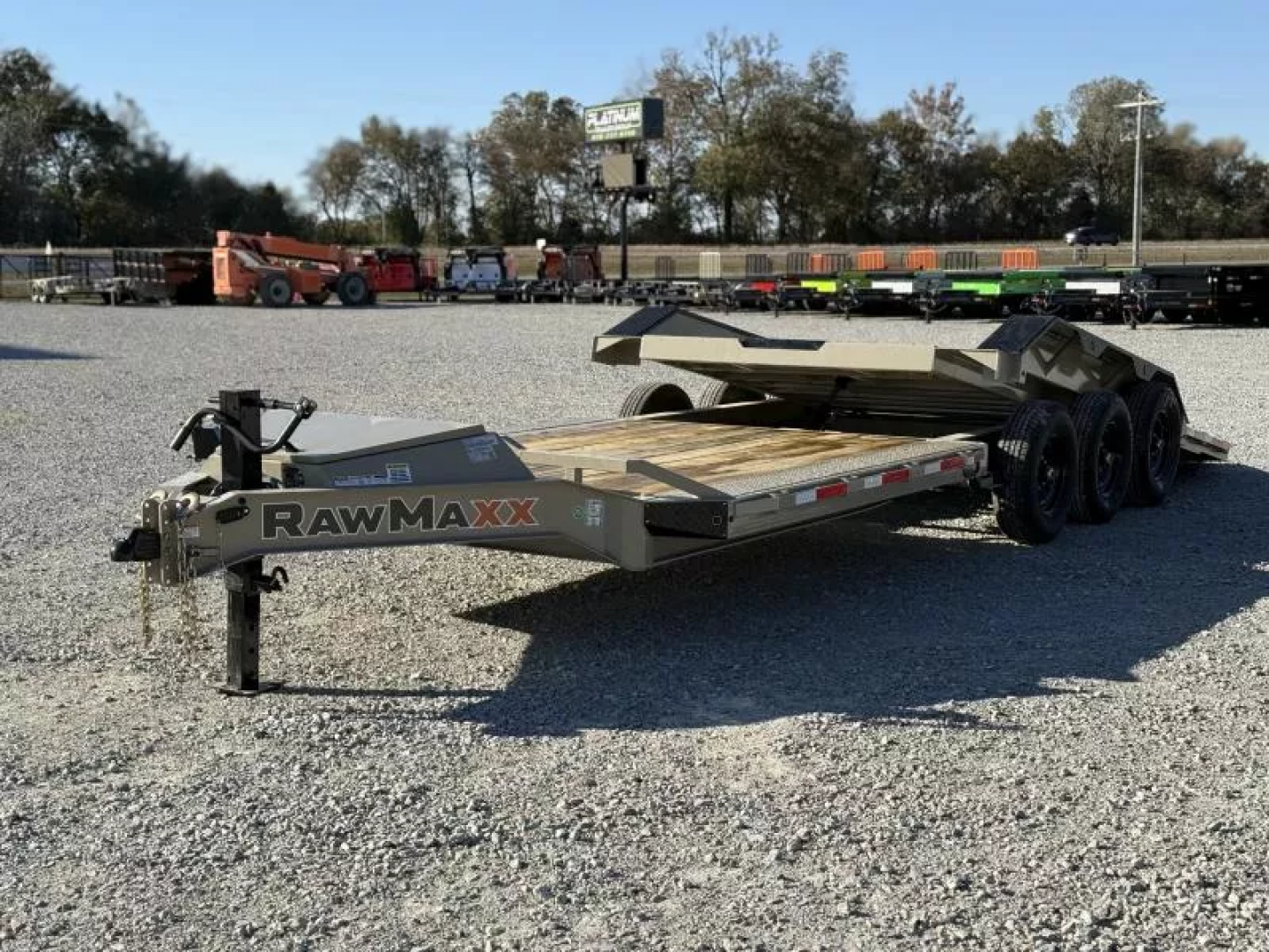 New 2026 RawMaxx G3X 102X26 EQUIPMENT W/RHINO LINED FENDERS 21K GVWR GRAVITY Tilt Trailer
