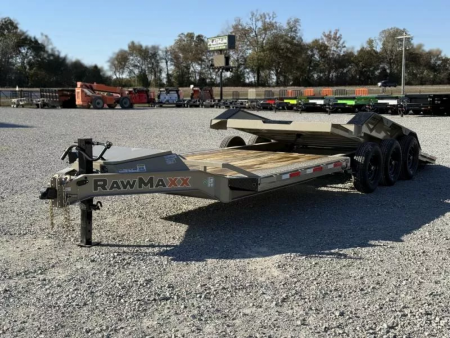 New 2026 RawMaxx G3X 102X26 EQUIPMENT W/RHINO LINED FENDERS 21K GVWR GRAVITY Tilt Trailer