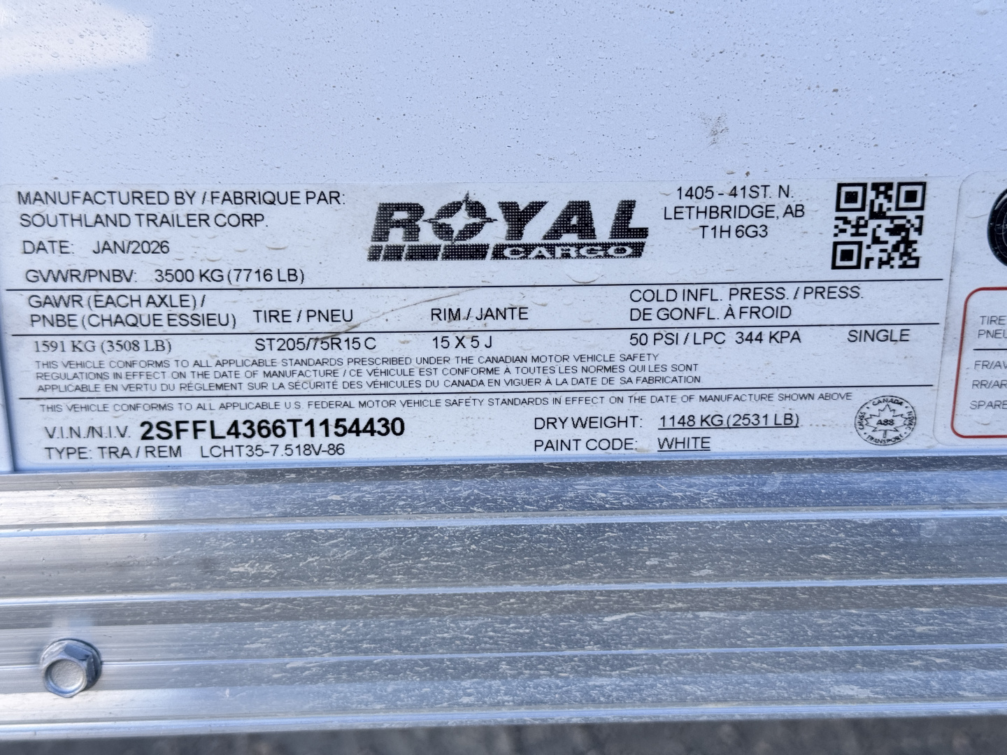New 2026 Royal 7.5-16-1.5V Enclosed