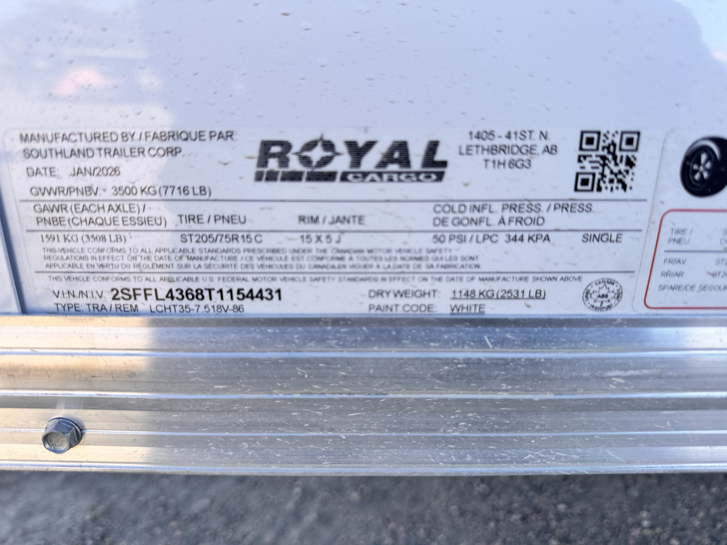 New 2026 Royal 7.5-16-1.5V Enclosed