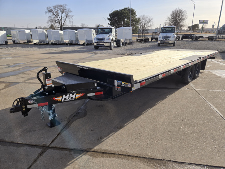 New 2026 H&H Trailers 102x24 Power Tilt Deckover 15K Equipment Trailer