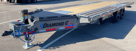 New Diamond C Trailers DET 22' Power Tilt Deck over Trailer 18,000LB, Non Skid Floor, 8K Axles, 17.5" Tires