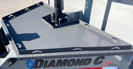 New Diamond C 16' LPT 208 Cement Gray Dump Trailer: 18K (GVWR) Spare, 24" Sides