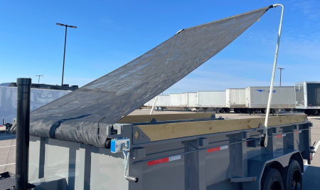 New Diamond C 16' LPT 208 Cement Gray Dump Trailer: 18K (GVWR) Spare, 24" Sides