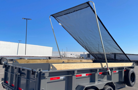 New Diamond C 16' LPT 208 Cement Gray Dump Trailer: 18K (GVWR) Spare, 24" Sides