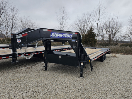 New 2026 Sure-Trac 8.5 x 25 (20+5) 15K HD Low Profile Gooseneck Deckover Trailer