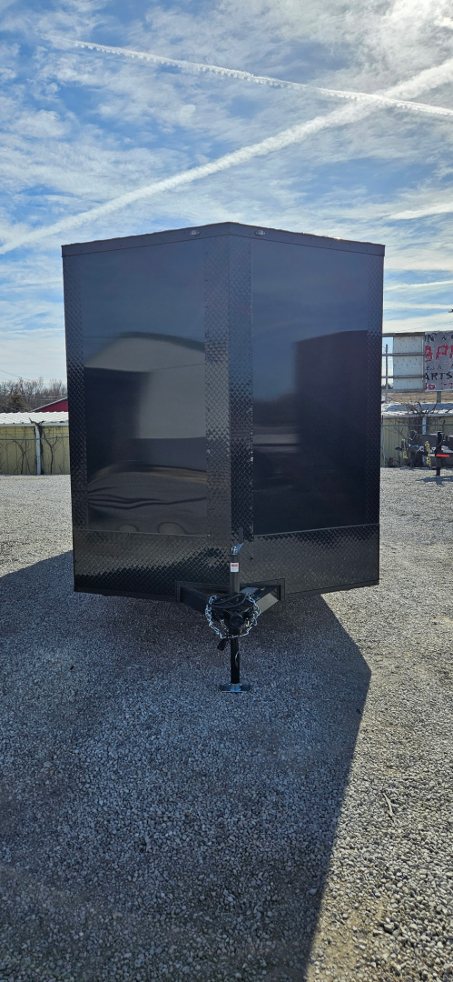 New 2026 Family Trailer 7x16 Tandem Axles Cargo / Enclosed Trailer- Screwless Exterior- Blackout Pkg.- Rear Spoiler w/Lights