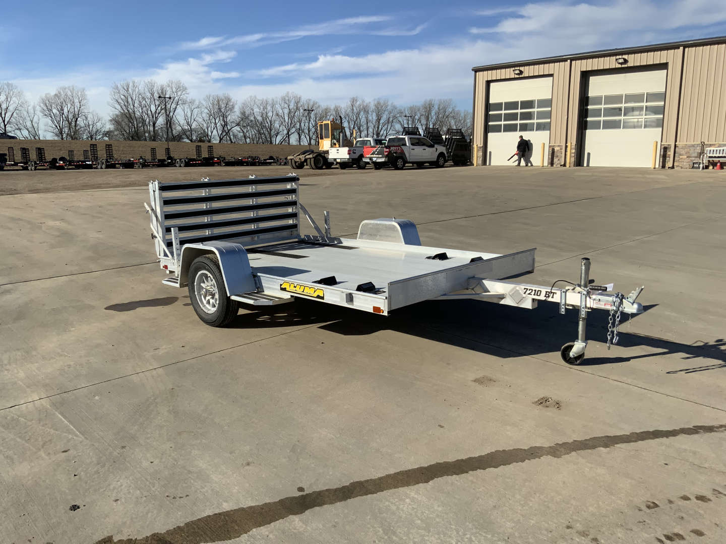 Used 2025 Aluma 72 X 10 Bifold Tailgate Utility Trailer