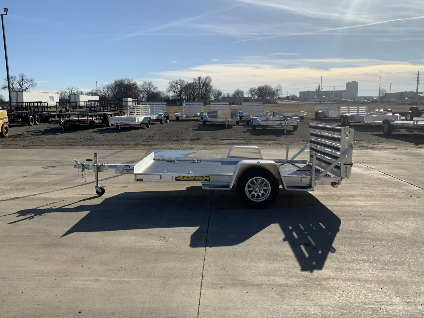 Used 2025 Aluma 72 X 10 Bifold Tailgate Utility Trailer