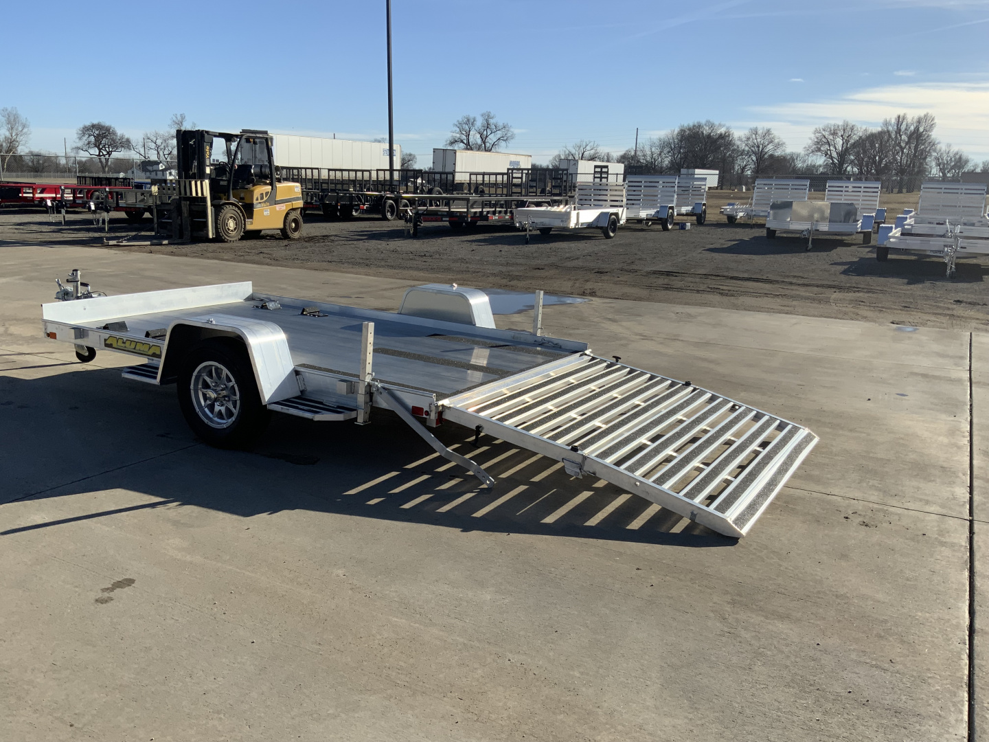 Used 2025 Aluma 72 X 10 Bifold Tailgate Utility Trailer