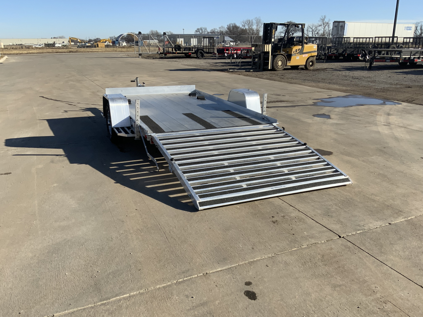Used 2025 Aluma 72 X 10 Bifold Tailgate Utility Trailer