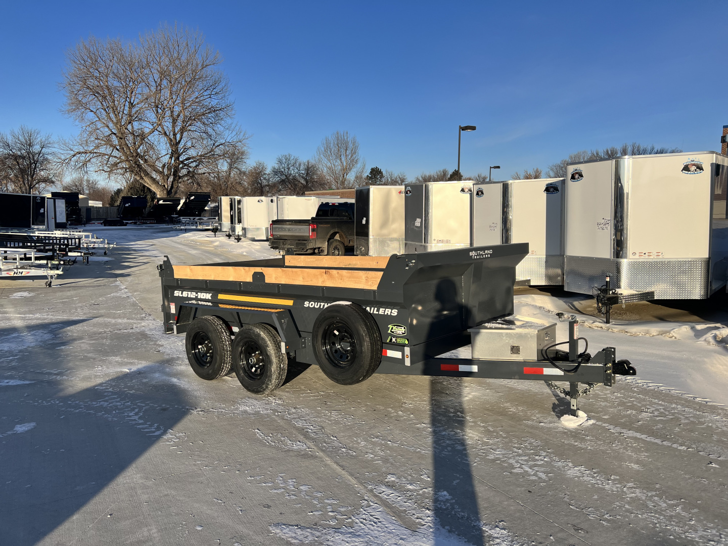 New NEW 2026 Southland 6x12’ Low Profile SCISSOR Lift Dump Trailer 2-5200 lb axles