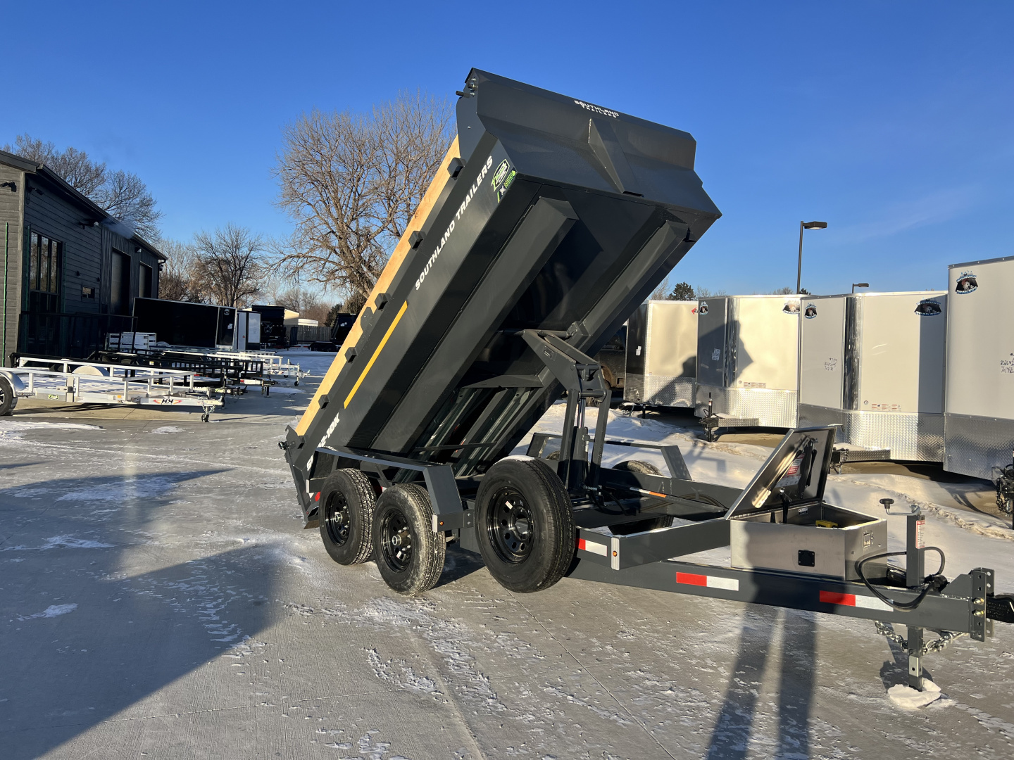 New NEW 2026 Southland 6x12’ Low Profile SCISSOR Lift Dump Trailer 2-5200 lb axles