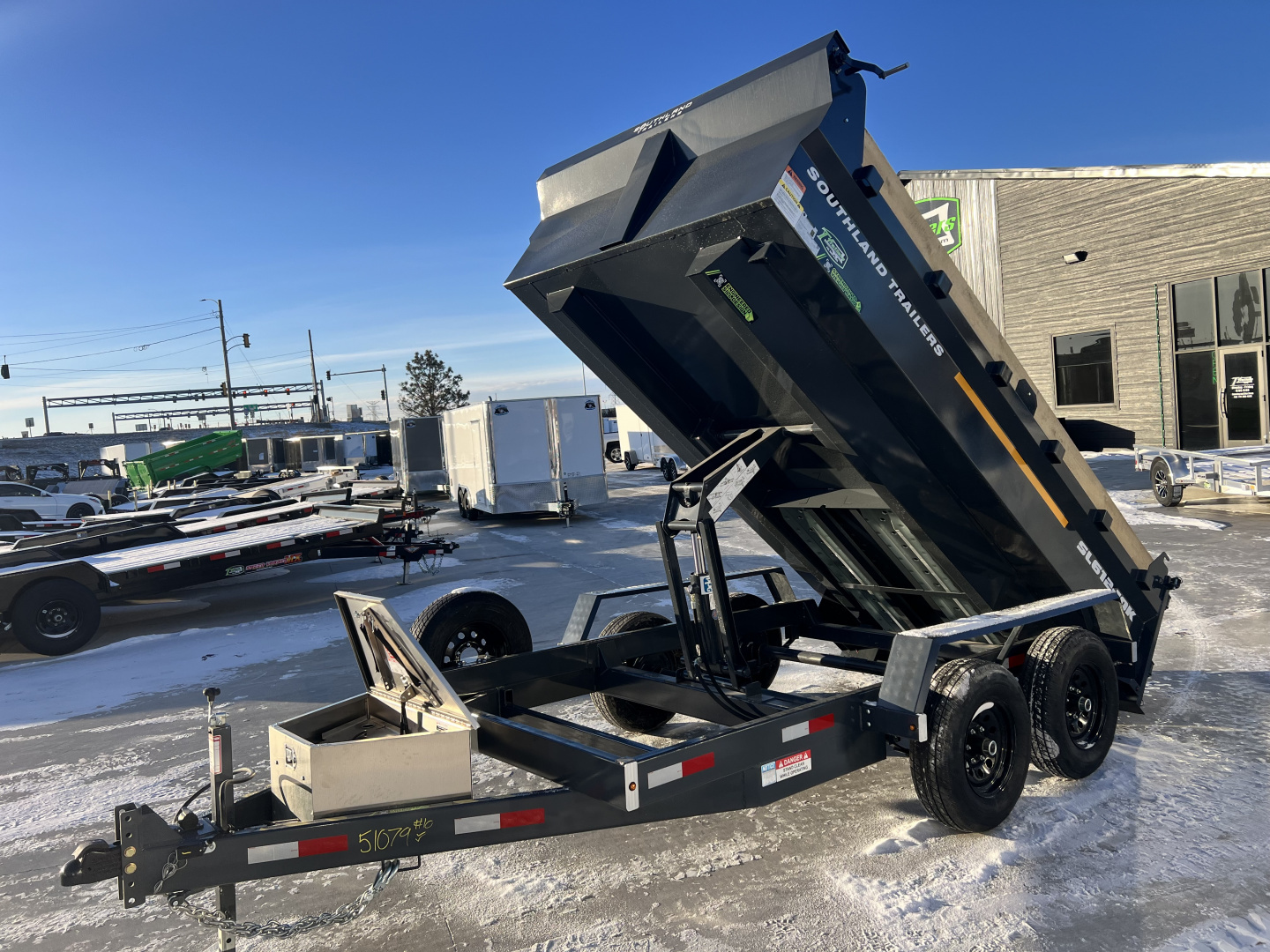 New NEW 2026 Southland 6x12’ Low Profile SCISSOR Lift Dump Trailer 2-5200 lb axles