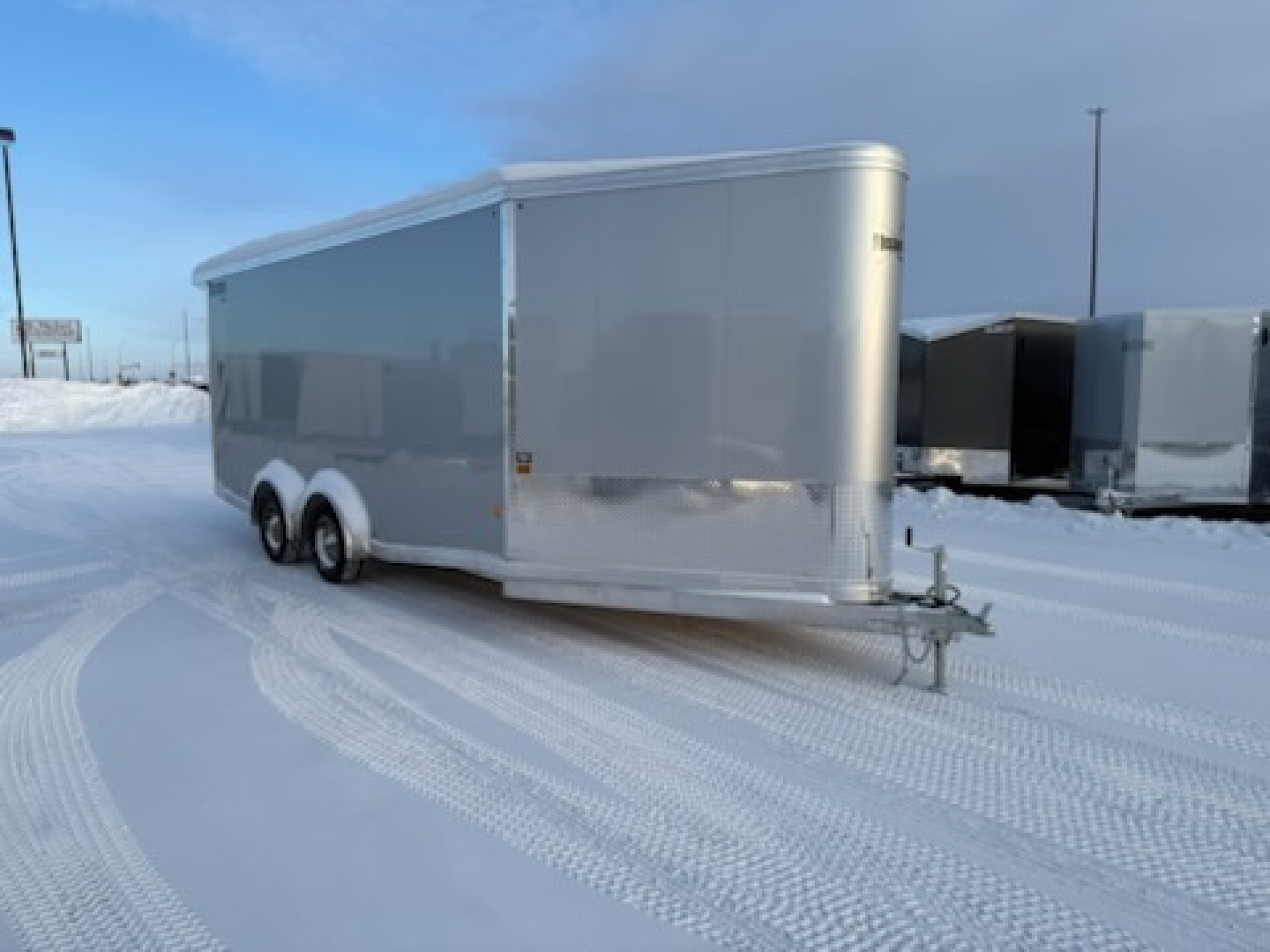 New 2026 Mission MES7.5X18+5 IF Snowmobile Trailer