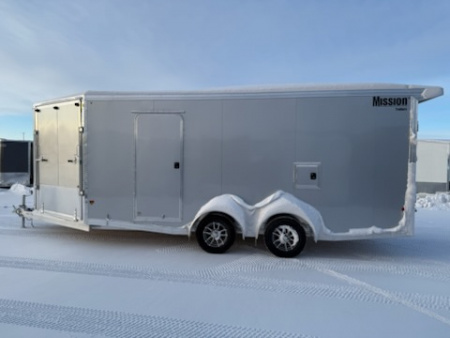 New 2026 Mission MES7.5X18+5 IF Snowmobile Trailer