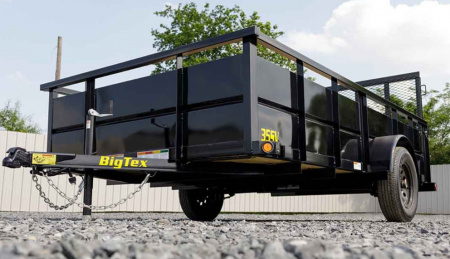 New 2026 Big Tex Trailers 35SV-12 Utility Trailer 6.5x12 with 24  Solid Metal Sides