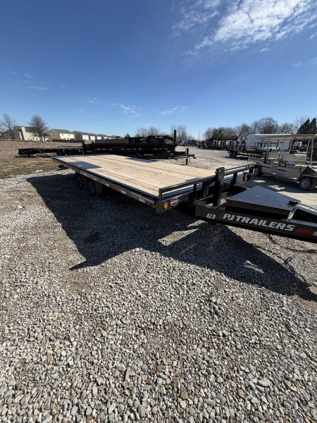 New 2026 PJ Trailers T8222 Tilt Trailer DECKOVER 102X22 TA (GVW:14000) BLACK