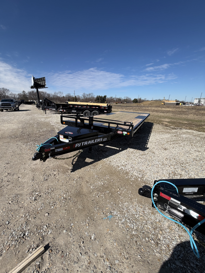 New 2026 PJ Trailers T8222 Tilt Trailer DECKOVER 102X22 TA (GVW:14000) BLACK