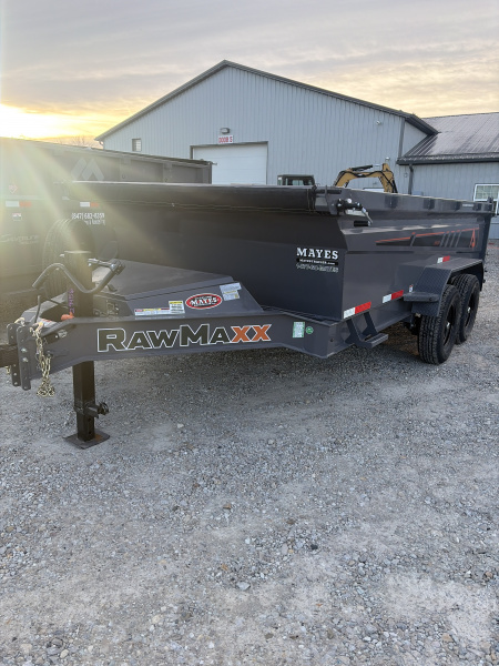 New 2026 RAWMAXX GDXK14BP14K Dump Trailer KNIGHT 83X14 TA 32  SIDES (GVW:14000) SHADOW GRAY