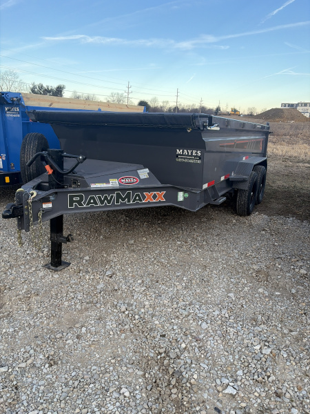 New 2026 RAWMAXX GDXK14BP14K Dump Trailer KNIGHT 83X14 TA 32  SIDES (GVW:14000) SHADOW GRAY