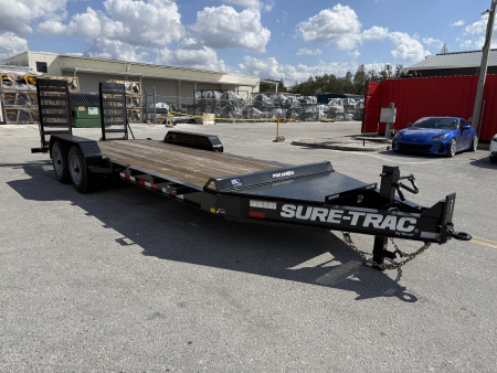 New 2025 Sure-Trac 7x20 (17+3) Pro Series 17.6 Beam Implement/ Equipment Trailer